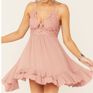 Pink Adell Slip Dress Free People
